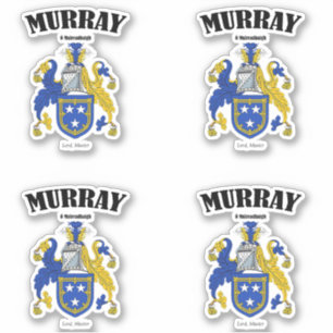 Murray Wappen Irish Translation & Meaning (x4) Aufkleber