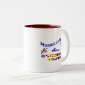 Murrells Einlass Sc-Signal-Flaggen Zweifarbige Tasse (VorderseiteRechts)