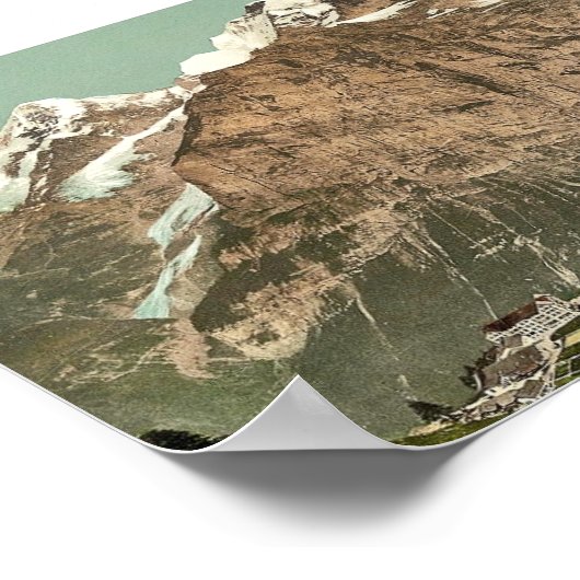 Murren, allgemeine Sicht, Berner Oberland, Schweiz Poster (Ecke)