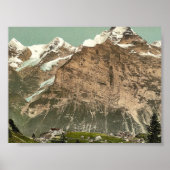 Murren, allgemeine Sicht, Berner Oberland, Schweiz Poster (Vorne)