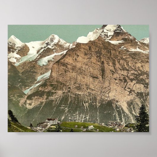 Murren, allgemeine Sicht, Berner Oberland, Schweiz Poster (Vorne)