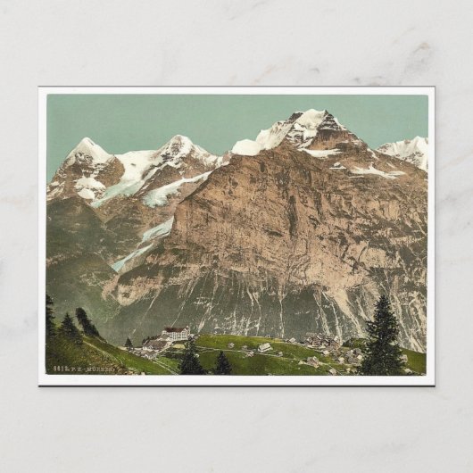 Murren, allgemeine Sicht, Berner Oberland, Schweiz Postkarte (Vorderseite)