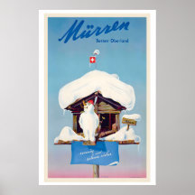 Mürren Berner Oberland Schweiz Vintage-Ski