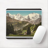 Murren, Grutschalp, I, Eiger, Monch und Jungfrau, Mousepad (Mit Mouse)