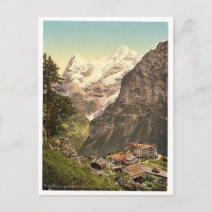 Murren, Hotel-DES-Alpen, Bernese Oberland, Postkarte
