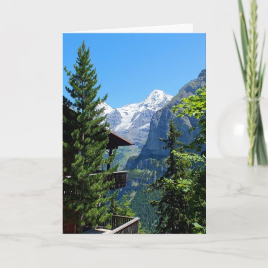 Murren in der Schweiz Feiertagskarte (Vorderseite)