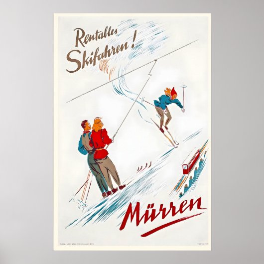 Mürren Muerren Schweizer Berge Alpen Schweiz Poster (Vorne)