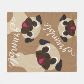 Murren, Murren-Kitz-Mops-lt Brown Fleece Blanket (Vorderseite (Horizontal))
