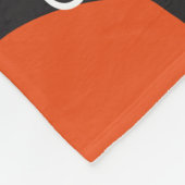 Murren, Murren-schwarze Mops-Fleece-Decken-Orange Fleecedecke (Ecke)
