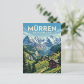 Mürren Schweiz Postkarte (Stehend Vorderseite)