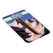 Murren Schweiz Skipposter Kunstdruck. Magnet (Rechte Seite)