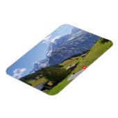 Mürren, Schweiz. Sommertag in den Schweizer Alpen Magnet (Linke Seite)