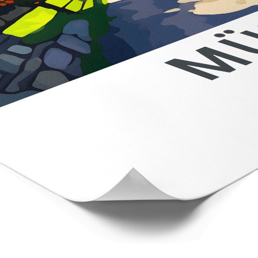 Murren Switzerland Travel Print Poster (Ecke)