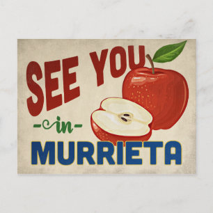 Murrieta California Apple - Vintage Travel Postkarte