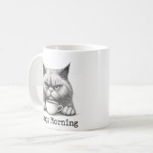 Murrige Morgenkatze Kaffeetasse (Vorderseite Links)