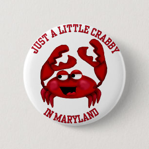 Mürrisch in Maryland Button