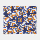 Mürrisch-orangefarbene Volleyballfarben Fleecedecke (Vorderseite (Horizontal))