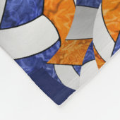 Mürrisch-orangefarbene Volleyballfarben Fleecedecke (Ecke)