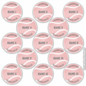 Mürrisch rosa benutzerdefinierte Player Namen Set Aufkleber (Vorderseite)