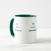 Mürrisch und ich kennen Sie es Tasse (Vorderseite Links)