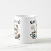 Mürrisch vor dem Kaffee, grantige Katze Kaffeetass Kaffeetasse (Mittel)