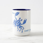 Mürrisch vor Kaffee Zweifarbige Tasse (Mittel)