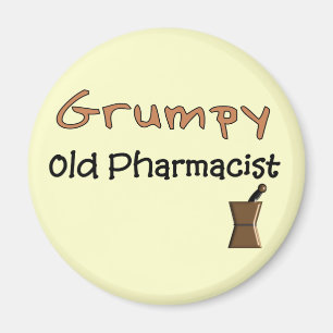 Mürrische alte Apotheker-T - Shirts und Geschenke Magnet