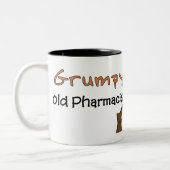 Mürrische alte Apotheker-T - Shirts und Geschenke Zweifarbige Tasse (Links)