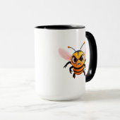 Mürrische Bienen-Figur-Kunst Tasse (VorderseiteRechts)
