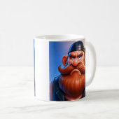 Mürrische Biker-Kunst Kaffeetasse (VorderseiteRechts)