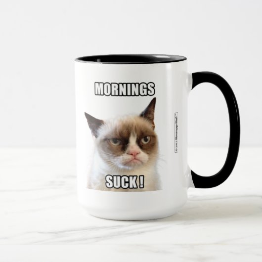 Mürrische Cat™ Morgen sind zum Kotzen Tasse (Rechts)