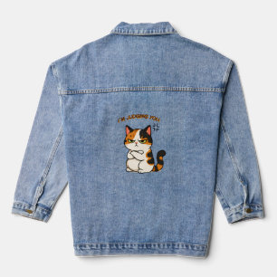 Mürrische Dreifarbenkatze - ich beurteile dich Jeansjacke