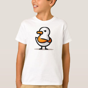 Mürrische Ente Minimalistische Cartoon-Maskottchen T-Shirt
