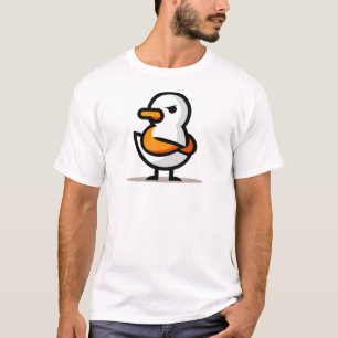 Mürrische Ente Minimalistische Cartoon-Maskottchen T-Shirt
