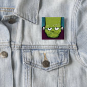 Mürrische Frankenstein | Halloween Neuheit Button (Beispiel)