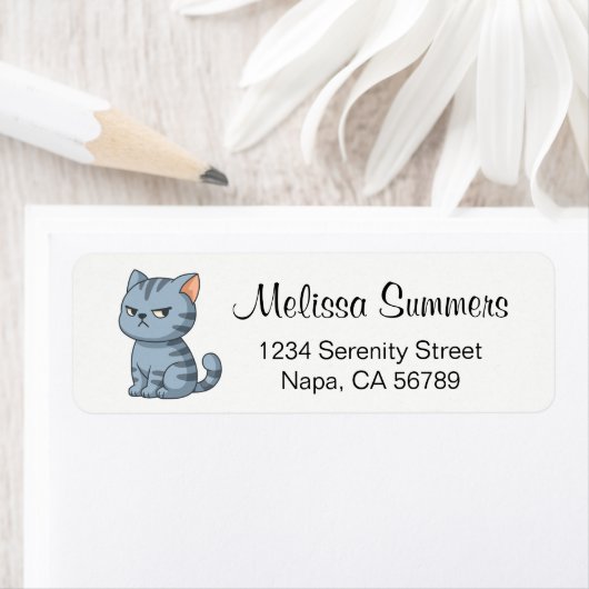 Mürrische Graue Tabby-Katze (Insitu)