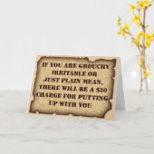 Mürrische Gruß-Karte Karte (Gelbe Blume)