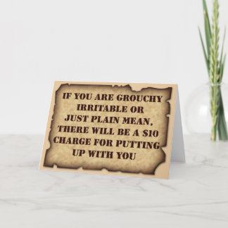 Mürrische Gruß-Karte Karte