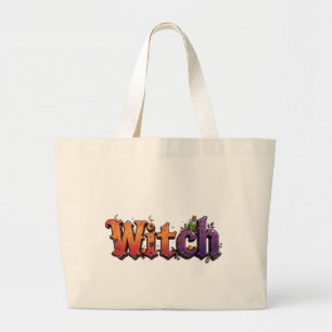 Mürrische Hexe-Tasche Halloween Hexentasche mit Po Jumbo Stoffbeutel