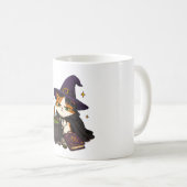 Mürrische Hexenkatze Halloween  Kaffeetasse (VorderseiteRechts)