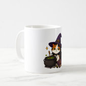 Mürrische Hexenkatze Halloween  Kaffeetasse (Vorderseite Links)