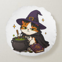 Mürrische Hexenkatze Halloween
