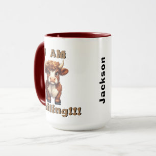 Mürrische Hochlandkuh Ich Lächle Tasse