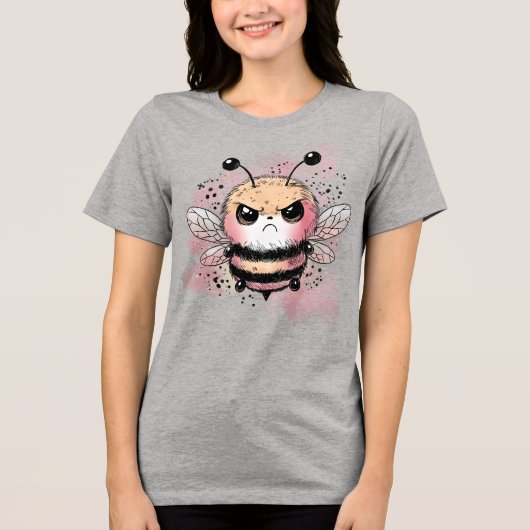 Mürrische Honigbiene Tri-Blend Shirt (Vorderseite)