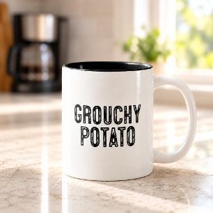 Mürrische Kartoffel Lustiger Spruch Für Kaffeelieb Zweifarbige Tasse