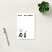Mürrische Katze Halloweens/geschnittene Kätzchen Post-it Klebezettel (Büro)
