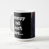Mürrische Katze interessieren sich nicht, Kaffeetasse (Vorderseite Links)