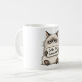 Mürrische Katze Kaffeetasse (Vorderseite Links)