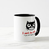 Mürrische Katze Tasse des Geldes u. der (VorderseiteRechts)