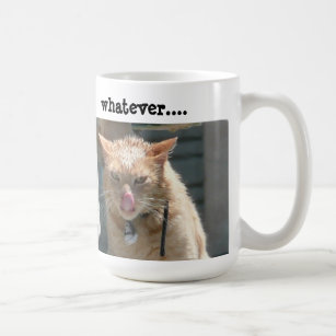 Mürrische Katzen-Kaffee-Tasse, was auch immer…. Kaffeetasse
